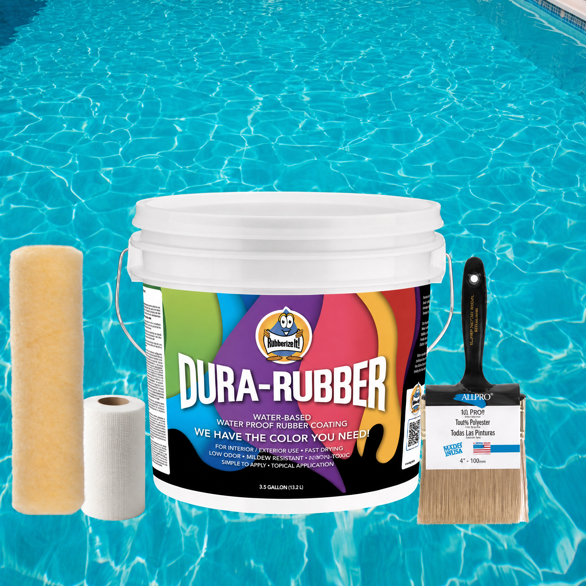 3.5 Gallon Dura-Rubber Pool Kit